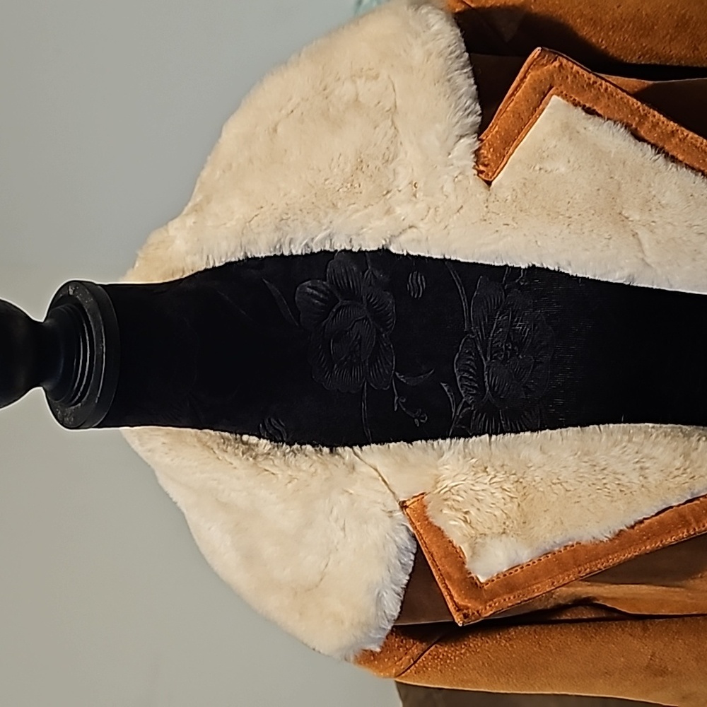 Leather Sherpa Jackets, Womens Large, Camel Color - Picture 2 of 14